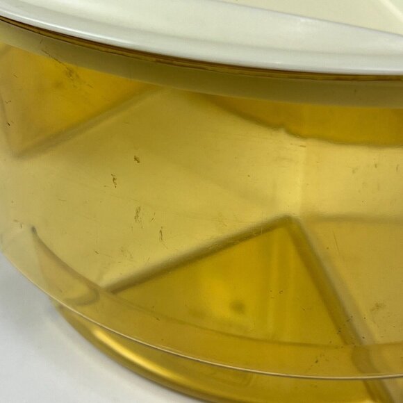 Vintage Rubbermaid Wedge Triangle Amber Canister 5 pc Set JB1-2441 Retro - Picture 4 of 8